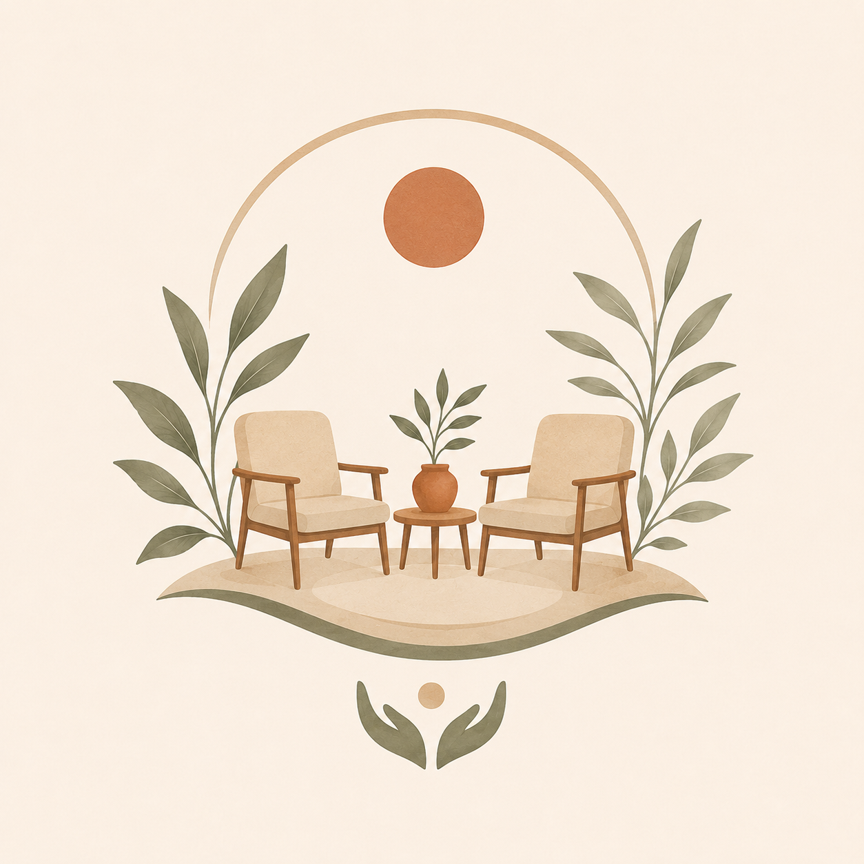 Two chairs facing each other